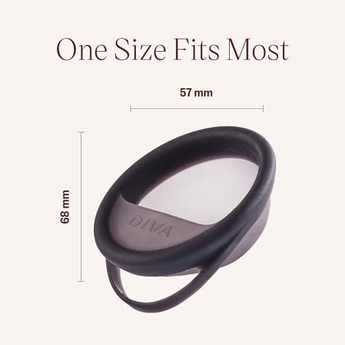 Diva Disc - Comfortable, Reusable Menstrual Disc with Leakproof Shield - for Up to 12 Hours of Continuous Wear - 100% Medical Grade Silicone - Holds 7 Tampons of Flow - One Size Fits Most