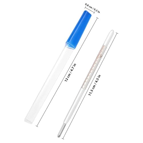 Glass Oral Thermometer Adults Classic Cuban Thermometer Accurate Temperature Measurement for Fever Oral Armpit Families Clinic ℃