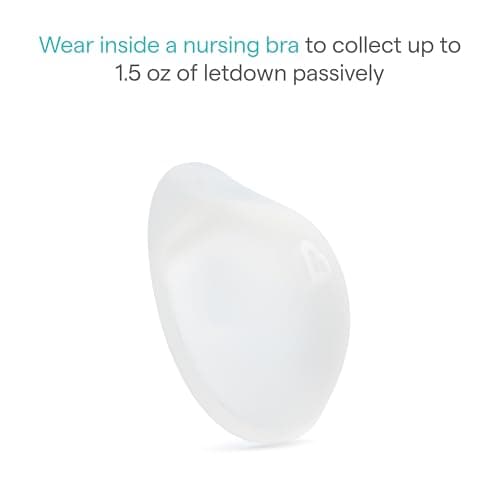 Munchkin Breast Milk Collector Cups with Storage Plug, Food Grade Silicone, BPA Free, 1.5 Ounces Each - Discreet & Comfortable, Leak Free, Breastfeeding Essential for Postpartum Moms, 2 Pack
