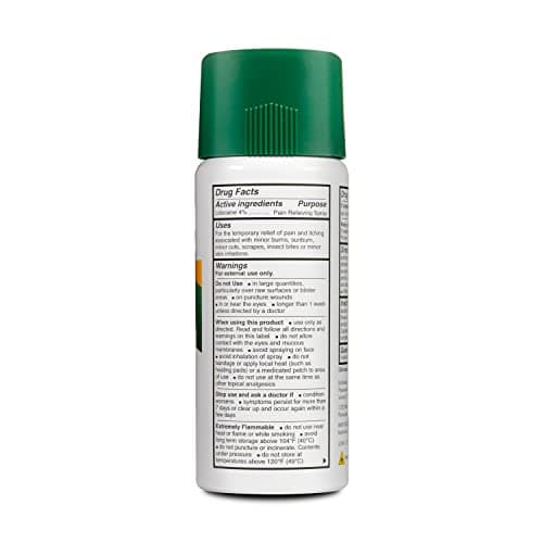 Bactine MAX Dry Spray for Pain Relief with 4% Lidocaine - Numbing Lidocaine Spray with Cooling First Aid - Pain + Itch Relief For Minor Cuts & Scrapes, Burns, Bug Bites, Sunburns & Postpartum Care - 4