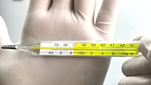 2pcs Glass Thermometers Mercury Free Clinlic Thermometer Traditional Thermometer Dual Scale Mercury Free C&F 2PK