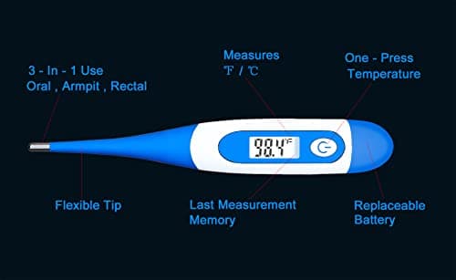 BESTWYA Oral Thermometer, Digital Thermometer for Fever (A, Pack of 4)
