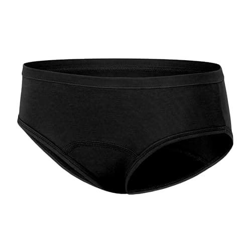 Hanes Girls' Hipster Period Underwear, Comfort, Period. Panties, Moderate Protection, 6-Pack
