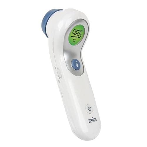 Braun No Touch and Forehead Thermometer - Touchless Thermometer for Adults, Babies, Toddlers & Kids, Color-Coded Fever Guidance, Fast, Reliable, and Accurate Results
