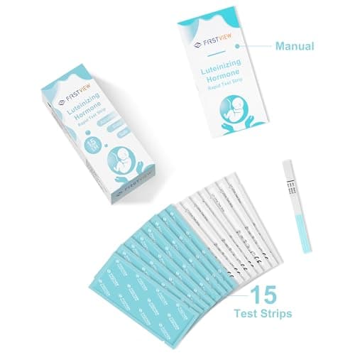 FIRSTVIEW Ovulation Test Strips - 15 Strips, Results Within 5 Minutes, Clear Display, Easy to use.