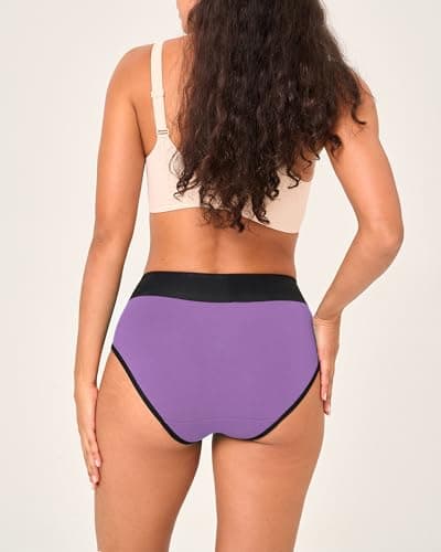 BAMBOO COOL Women's Underwear High Waisted Briefs Full Coverage Soft and Breathable Panties, 5-Pack