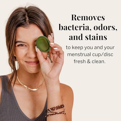 Pixie Menstrual Cup Wash for Feminine Care - Best Formula to Wash Your Period Cups - Organic and Natural Ingredients & pH Balanced - Gel Cleaner - Sterilizer Soap for Menstrual Discs, 2.5 Fluid oz