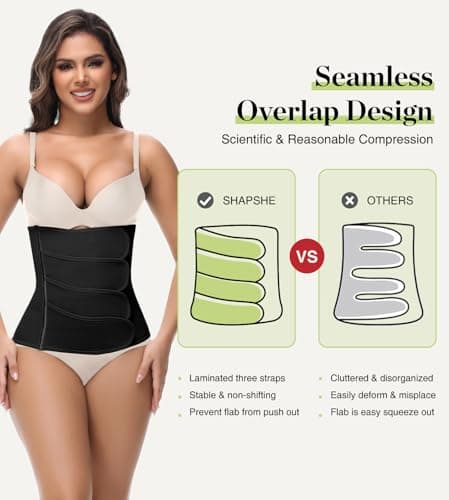 SHAPSHE Waist Trainer for Women Postpartum Recovery Wrap Waist Cincher Corset Shapewear Belly Band