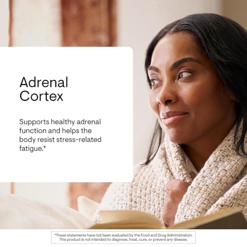 THORNE - Adrenal Cortex - Supplement for Cortisol Management - Supports Healthy Adrenal Gland Function, Stress Management, Immune System, Fatigue & Metabolism* - Third-Party Certified - 60 Capsules