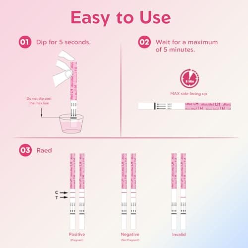 MomMed Ovulation Test Strips, 50 LH Ovulation Predictor Kit with 50 Collection Cups, Accurately Track Ovulation Test, High Sensitivity Result for Women Home Testing