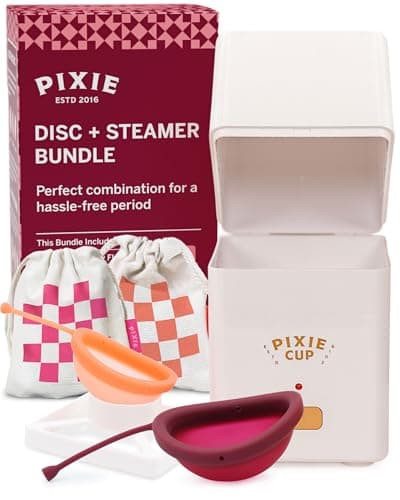 Pixie Cup Menstrual Disc Test: Menstruationstasse mit Sterilisator für 12 Stunden Schutz