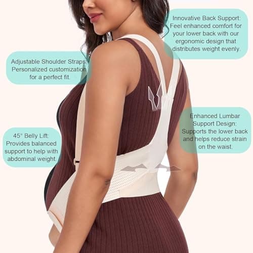 MAMODY Belly Bands For Pregnant Women Beige, Medium