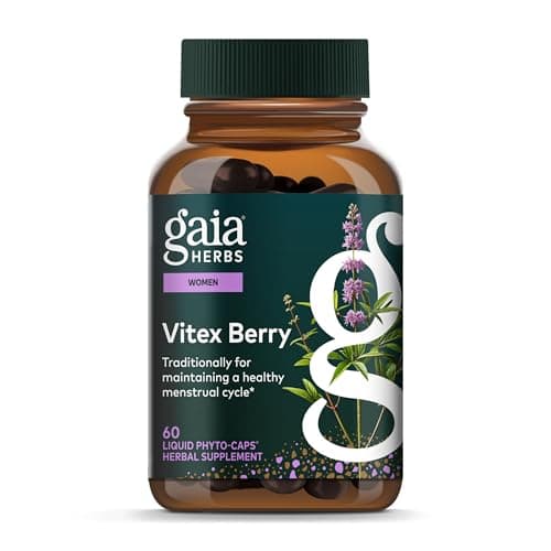 Gaia Herbs Vitex Berry - Vitex Traditionally Used to Support Hormone Balance for Women & a Healthy Menstrual Cycle* - 60 Vegan Liquid Phyto-Caps (30 Servings)
