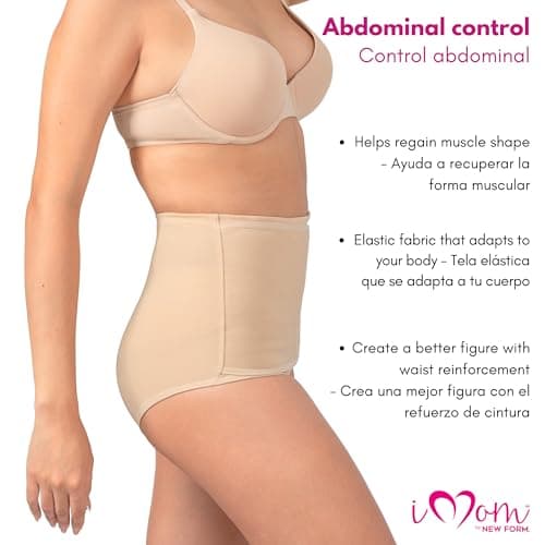 New Form iMom – Postpartum Belly Band | High-Waist Tummy Control Underwear for Women | Postpartum Essentials for C-Section Recovery | Maternity Belly Band & Shapewear