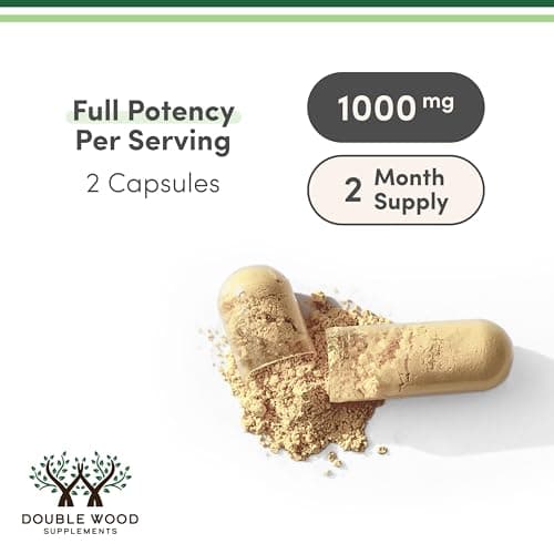 Double Wood Supplements Mushroom Complex Supplement - 1,000mg - 10 Most Essential Mushrooms (Lion's Mane, Reishi, Cordyceps, and More), 120 Capsules