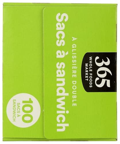 365 by Whole Foods Market, Sandwich Size Storage Bags, Double Zipper, 100 Count