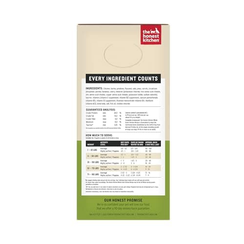 The Honest Kitchen Human Grade Wholemade™ Dehydrated Whole Grain Dog Food - Complete & Balanced Meal or Topper - Chicken 10 lb Box