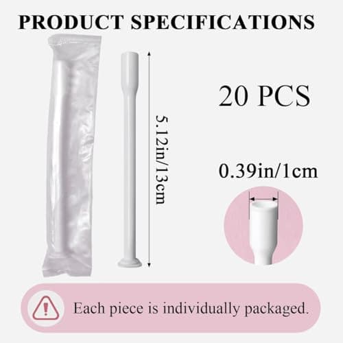 FWYDRJZC Vaginal Suppository Applicators for Women, 20 Pack Disposable Suppository Applicators Fits Most Boric Acid Suppositories Tablets Pills and Suppositories