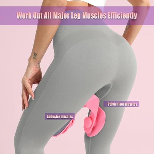 Pelvic Trainer for Women & Men – Adjustable Spring Resistance Hip Exerciser, Kegel Exerciser Toner for Your Thigh & Pelvic Muscle, Enhancing Your Intimate Moments. Home Fitness Equipment (Purple)