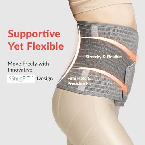 Mamaway SSnugFit Postpartum Belly Band – Ultra-Breathable, Contoured C-section Belly Binder, Postnatal Girdle for Abdominal Support & Back Pain Relief, Made with Soft, Skin-Friendly Fabric