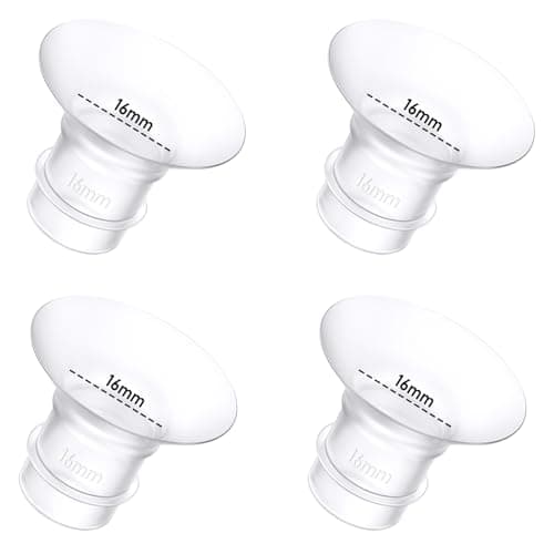 4Pcs Breast Pump Flange Insert 16mm Compatible with Momcozy/Spectra/Medela/eufy/Elvie/Lansinoh/Paruu P10 Breast Pump, Fit for Momcozy M5/M9/M6/V2 Pro/V2 pro/S12 Pro/eufy E10 S1 S1 Pro, 24mm Flange