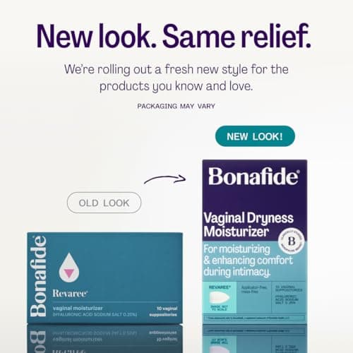 Bonafide Extra Strength Vaginal Moisturizer Revaree Plus – 10 mg Hyaluronic Acid – Hormone-Free – For Vaginal Dryness Associated with Pain & Sensitive Tissue – 1-Month Supply