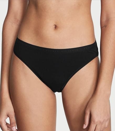 Victoria's Secret Women's Cotton Bikini Underwear, Moderate Coverage Panties for Women, Multi Pack, Solids & Prints Mix, M