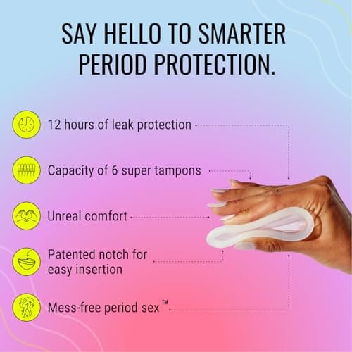 Flex Reusable Disc | Reusable Menstrual Disc | Tampon, Pad and Cup Alternative | Capacity of 6 Super Tampons | Lasts for Years | Includes Carrying Pouch & 2 Free Disposable Discs