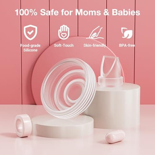 10PCS Breast Pump Parts, 6Pack Silicone Duckbill Valve & 4Pack Silicone Diaphragm Compatible with Momcozy M5 Wearable Breastpump, M5 Breast Pumps Replacement Accessories Breastfeeding Essentials Kit
