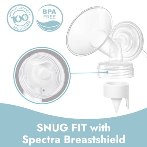 [6-Count] Papablic Duckbill Valves, Replacement Milk Valves Compatible with Spectra S1 S2 & Medela Breast Pumps Parts Accessories, BPA & DEHP Free, Food-Grade Silicone, Easy to Clean, White