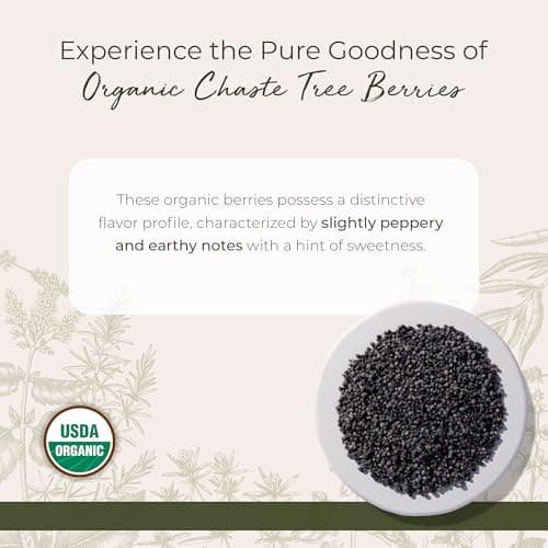 Starwest Botanicals Organic Chaste Tree Berries Whole, 1 Lb
