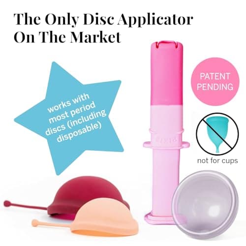 Pixie Menstrual Disc Applicator for Feminine Care - Inserts Like A Tampon - Every Woman Can Now Use Period Discs - Perfect for Long Nails - Self Sanitizer TPE Properties (Disc Applicator)