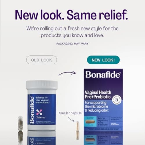 Bonafide Clairvee Vaginal Probiotic for Relief from Odor, Itching, & Discharge. — 1-Month Supply (15 Capsules)