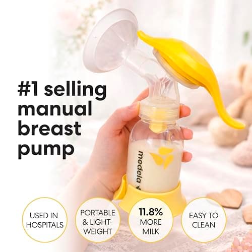 Medela Harmony Manual Breast Pump, Compact Swiss Design with PersonalFit Flex Shields and Medela's 2-Phase Expression Technology