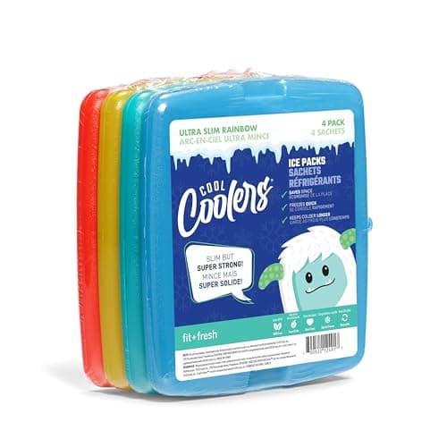 Cool Coolers By Fit & Fresh Ice Packs Review – Slim, Quick-Freeze Reusable Packs voor Lunchbox