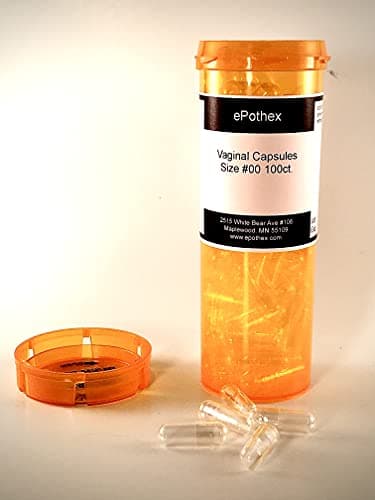EPOTHEX Vaginal Capsule Suppositories - 100ct - Empty Non-Seperated- Great for Boric Acid and Vaginal Probiotics