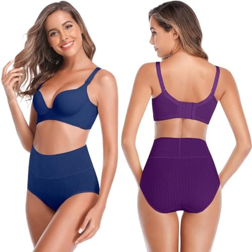 JojoQueen Womens Underwear Cotton High Waist Full Coverage Brief Ladies Panties Lingerie Undergarments for Women, X-Large-XX-Large
