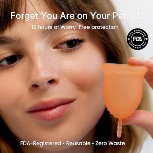 Lena Sensitive Menstrual Cup - Small - Ultra-Soft Reusable Silicone Period Cup for Sensitive Anatomy, 12-Hour Comfort, Gentle and Leak-Free Protection (LENA-COR-S)