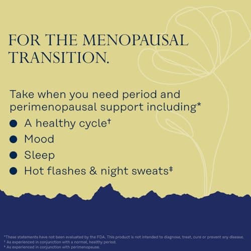 SOLARAY Perimenopause her Life Stages - Perimenopause Supplements Women - Hot Flashes, Menopause Support - Saffron and Chasteberry - Made Without Hormones - 60-Day Guarantee - 30 Servings, 60 VegCaps
