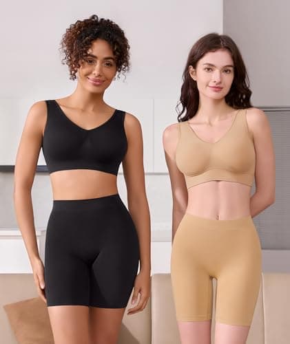 BESTENA 4 Pack Slip Shorts for Women Under Dress, Anti Chafing Seamless Smooth Boyshorts Panties Boxer Briefs for Women(BWNP Large)