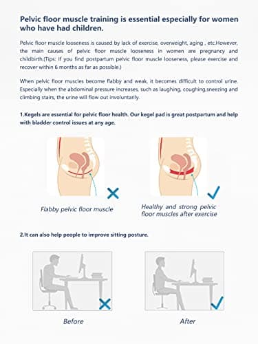 Pelvic Floor Strengthening Device Women,Pelvic Floor Muscle Training,Pelvic Floor Physical Therapy Use for Bladder Control and Pelvic Floor Exercise for Women and Men,Gray