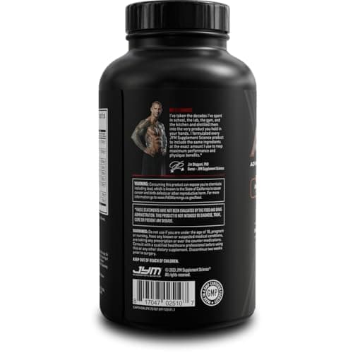 Alpha JYM X Advanced Testosterone Booster - Vitality, Optimization, DHEA, Ashwagandha, Boron, Shilajit, Fenugreek, Eurycoma, Damiana, Quercetin, DIM, JYM Supplemental Science (240 Capsules)