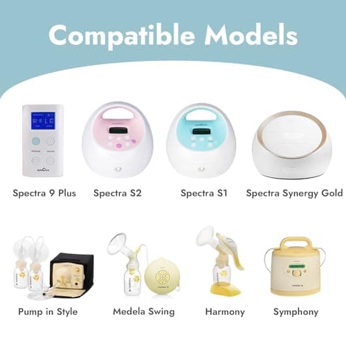 [6-Count] Papablic Duckbill Valves, Replacement Milk Valves Compatible with Spectra S1 S2 & Medela Breast Pumps Parts Accessories, BPA & DEHP Free, Food-Grade Silicone, Easy to Clean, White