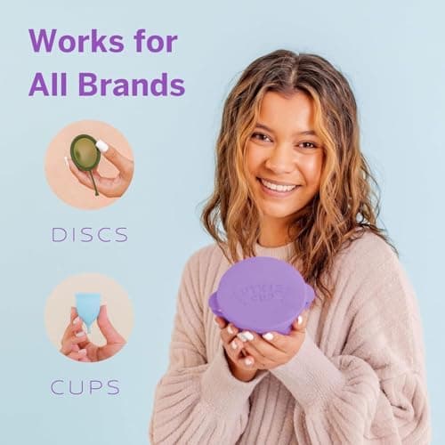 Pixie Menstrual Cup Compact Sterilizer for Feminine Care - Good for Public Restrooms, Camping or Dorms - Collapsible Cleaner Container for Your Menstrual Disc & Period Cup - Microwavable - Reusable