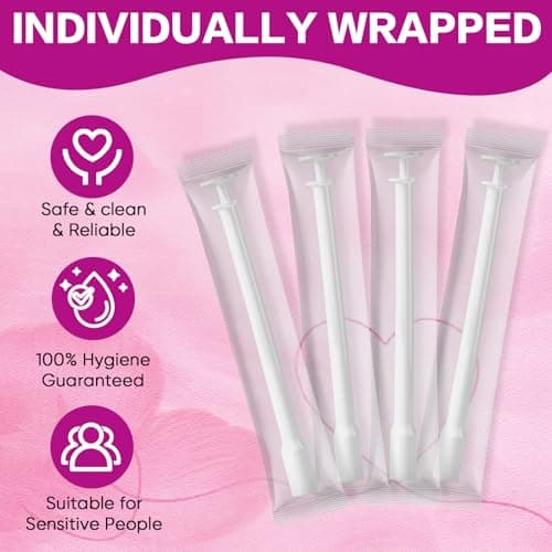20 Pack Disposable Suppository Applicators for Women, Hygienic Individually Wrapped Vaginal Applicators, Vaginal Suppositories Fits Most Pills, Tablets, Capsules & Suppository Brands