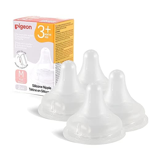 Pigeon Silikon Sauger M Test – Natürlicher Griff für 3+ Monate