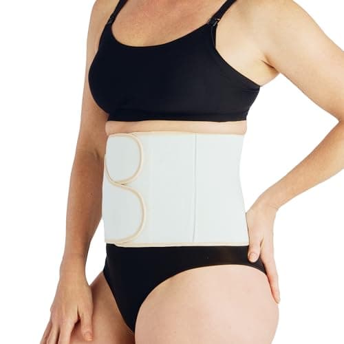 Belly Bandit BFF Postpartum Belly Wrap - Adjustable Abdominal Wrap for Post Pregnancy Recovery - Corset-Inspired Design for Waist, Core, & Back Support for C-Section or Natural Birth, X-Small Cream