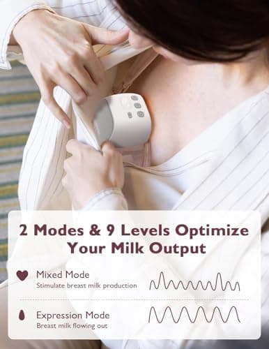 Momcozy S9 Pro Upgraded Wearable Breast Pump, Hands-Free Design with Extended Battery Life & LED Display, Double Electric Portable Pump with 2 Modes & 9 Levels, 24mm, 2-Pack, Gray Color