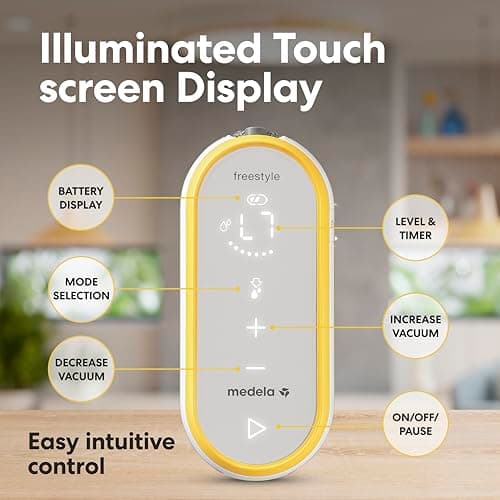 Medela Freestyle Hands-Free Double Electric Breast Pump with Wearable Cups, Rechargeable Battery, App Connectivity, Portable and Discreet Design