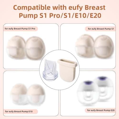 8pcs Replacement Parts for eufy Breast Pump, 4 Silicone Diaphragms & 4 Duckbill Valves Accessories Kit Compatible with eufy S1 Pro, S1, E10, E20 Wearable Breast Pump